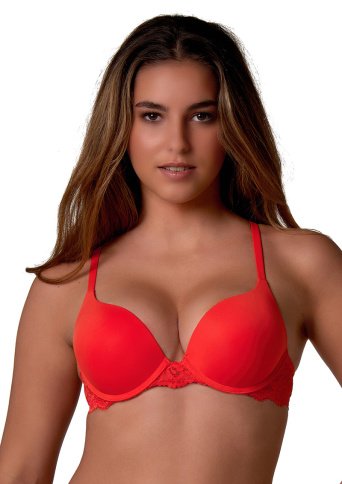 Tess - Two way boost oranje beha recycled 