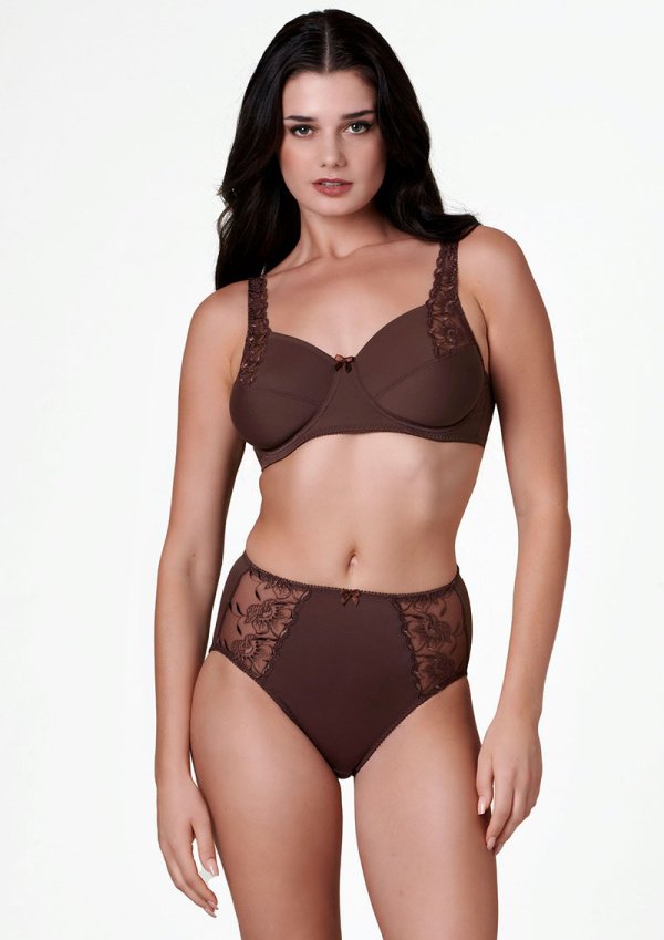 Donkerbruine high waist slip
